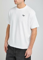 Percival Olive Branch Logo Cotton T-shirt White