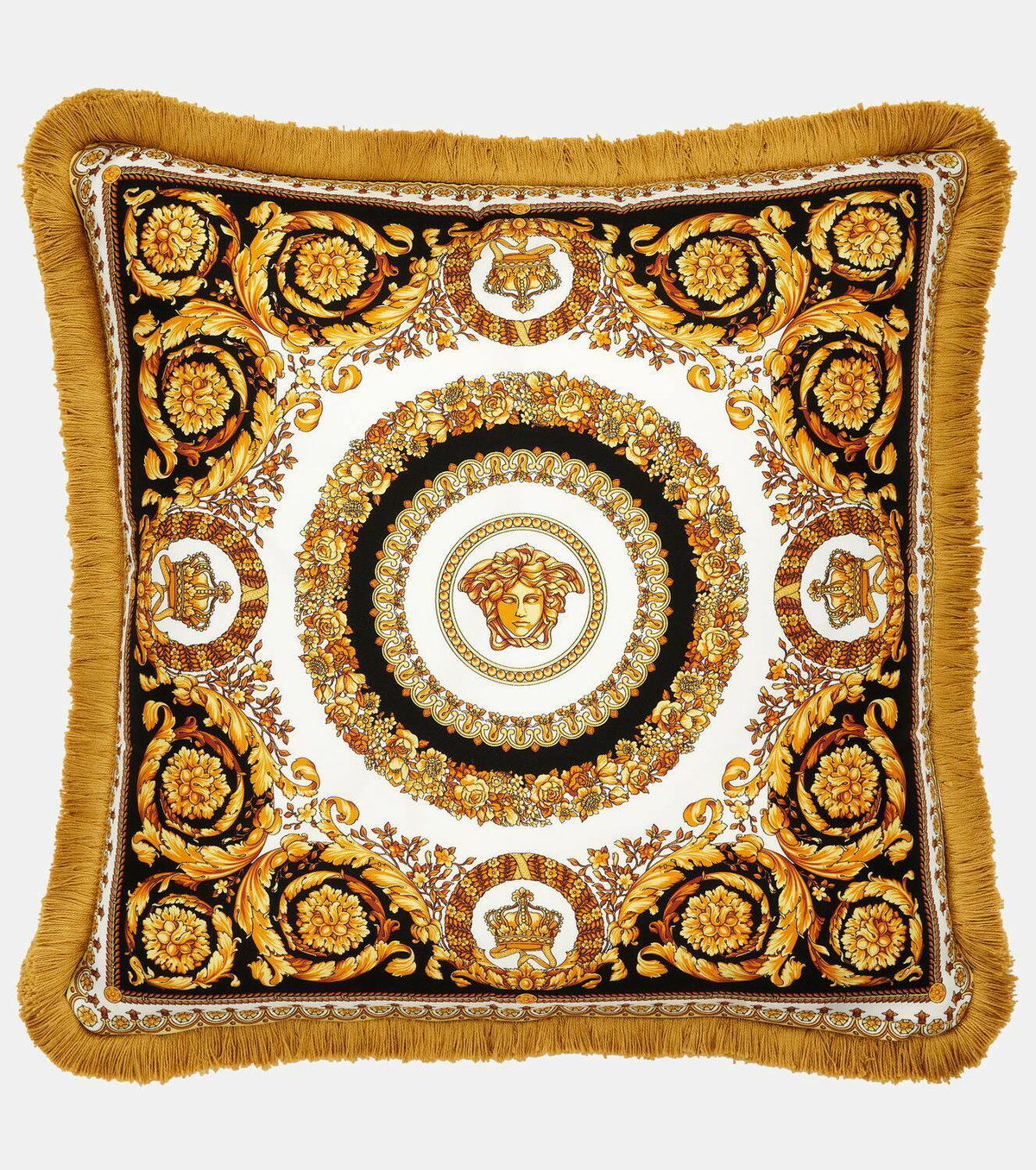 Versace Home Crete De Fleur silk cushion