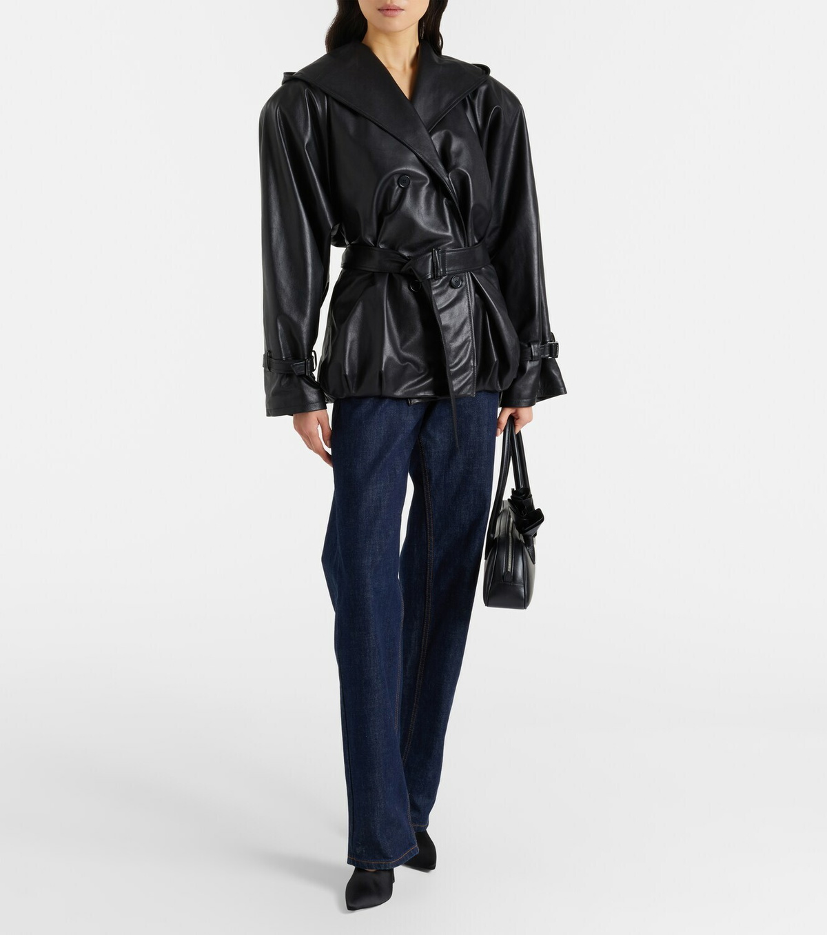 Magda Butrym Hooded leather jacket