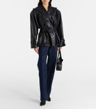 Magda Butrym Hooded leather jacket