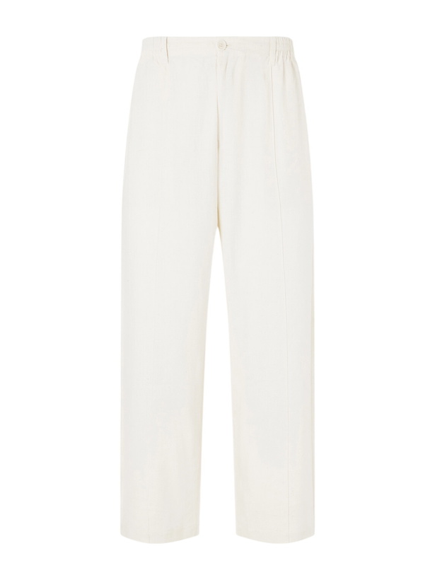 Photo: Kardo - Kedar Straight-Leg Cotton Trousers - Neutrals