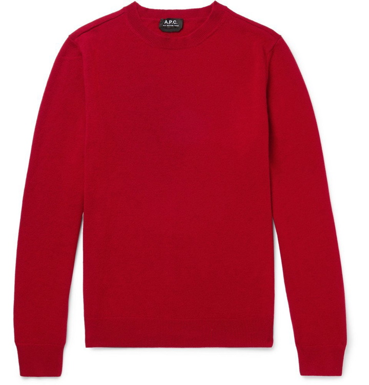 Photo: A.P.C. - Felix Wool and Cashmere-Blend Sweater - Red
