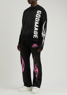 God Made Heritage Logo-print Cotton top Black