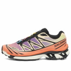 Salomon Women's XT-6 Sneaker in Black/Almond Cream/Dragon Fire