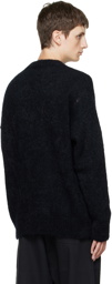 Isabel Benenato Black Distressed Sweater