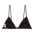 Fleur du Mal Black Luxe Silk Triangle Bra