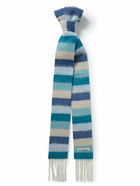 Acne Studios - Fringed Striped Alpaca-Blend Scarf