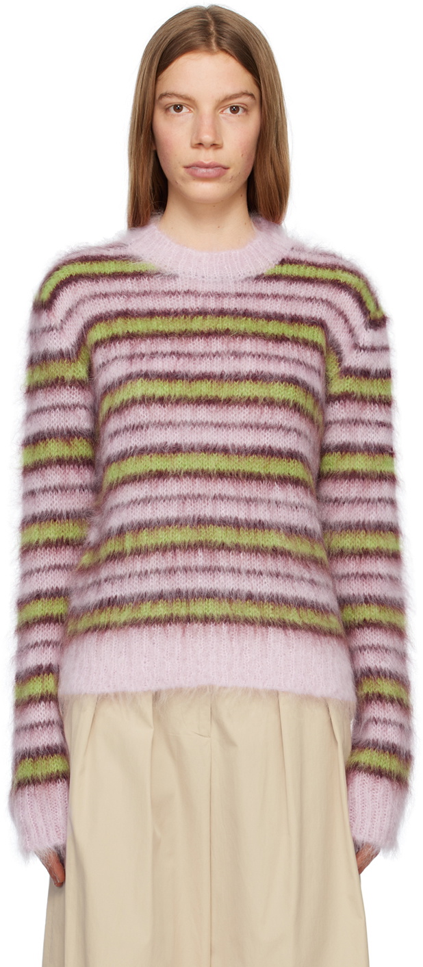 Marni Pink Striped Sweater Marni