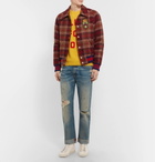 Gucci - Major Appliquéd Full-Grain Leather High-Top Sneakers - Men - Cream