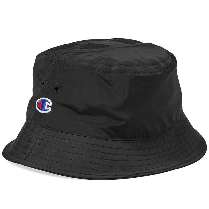 Photo: Champion x Beams Packable Bucket Hat Black