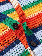 Marni - No Vacancy Inn Striped Crochet-Knit Cotton Cardigan - Multi