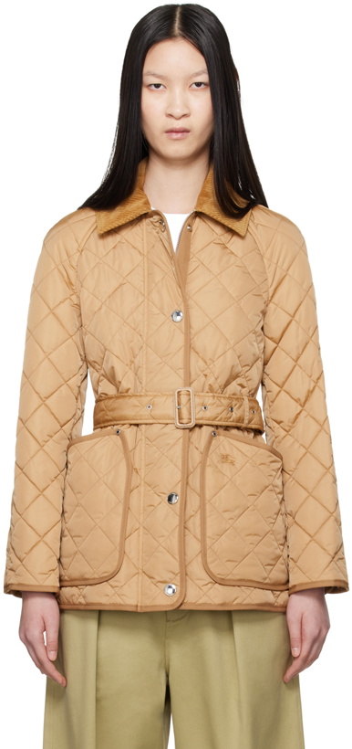 Photo: Burberry Tan Nylon Quilted Jacket