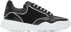 Alexander McQueen Black & White Neoprene Court Trainer Sneakers