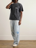 READYMADE - Logo-Print Paint-Splattered Cotton-Jersey T-Shirt - Black
