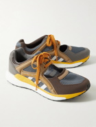 adidas Consortium - Human Made Cutout Mesh and Canvas Sneakers - Gray