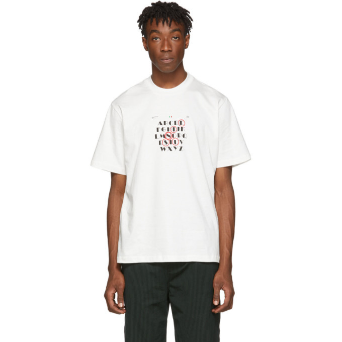 Sunnei White Logo Alphabet T-Shirt Sunnei