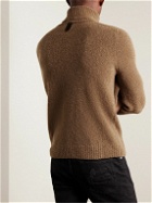 Canali - Slim-Fit Wool-Blend Bouclé Rollneck Sweater - Brown