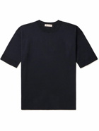 Piacenza Cashmere - Silk and Cotton-Blend T-Shirt - Blue