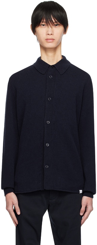 Photo: NORSE PROJECTS Navy Martin Cardigan