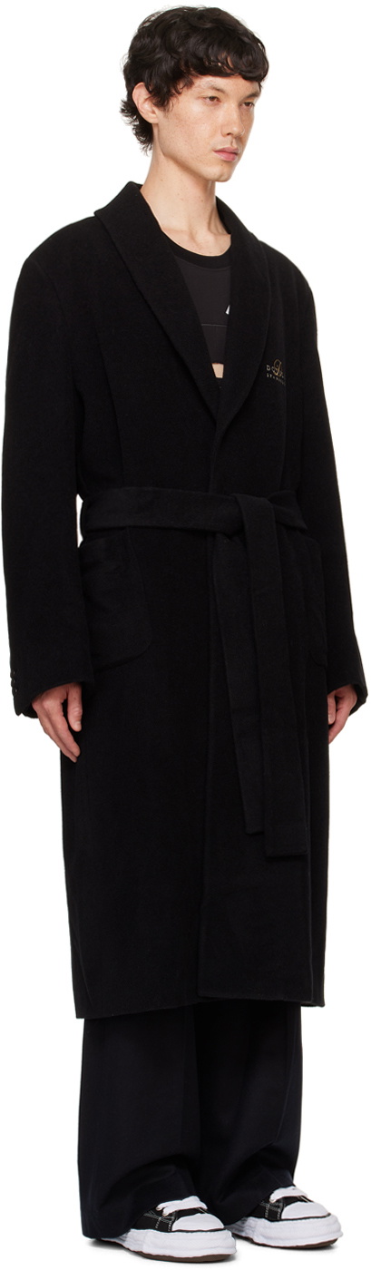 doublet Black Bathrobe Tailored Coat