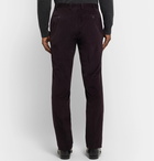 Canali - Aubergine Kei Slim-Fit Cotton-Blend Corduroy Suit Trousers - Purple