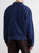 Aimé Leon Dore - Striped Denim Jacket - Blue
