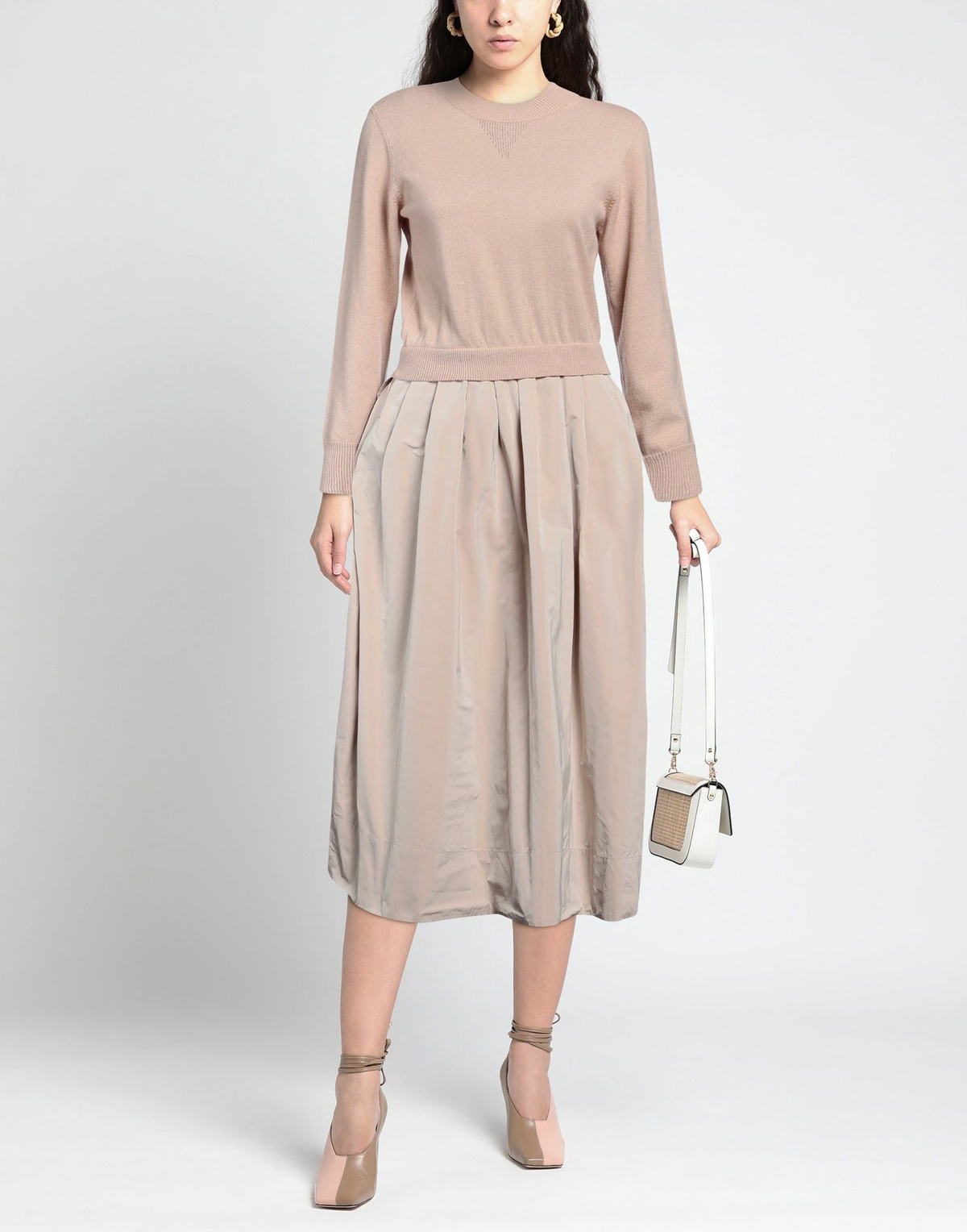 Peserico Womens Midi dress in Beige