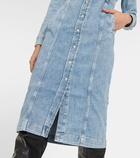 7 For All Mankind Luxe denim midi dress