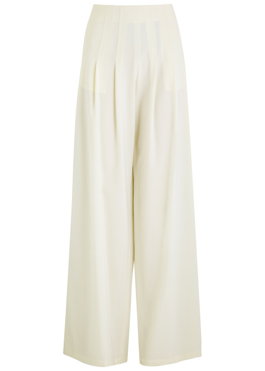 Giuseppe DI Morabito Wide-leg Stretch-wool Trousers White