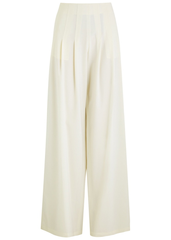 Photo: Giuseppe DI Morabito Wide-leg Stretch-wool Trousers White