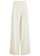 Giuseppe DI Morabito Wide-leg Stretch-wool Trousers White
