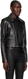 Helmut Lang Black Studded Leather Jacket