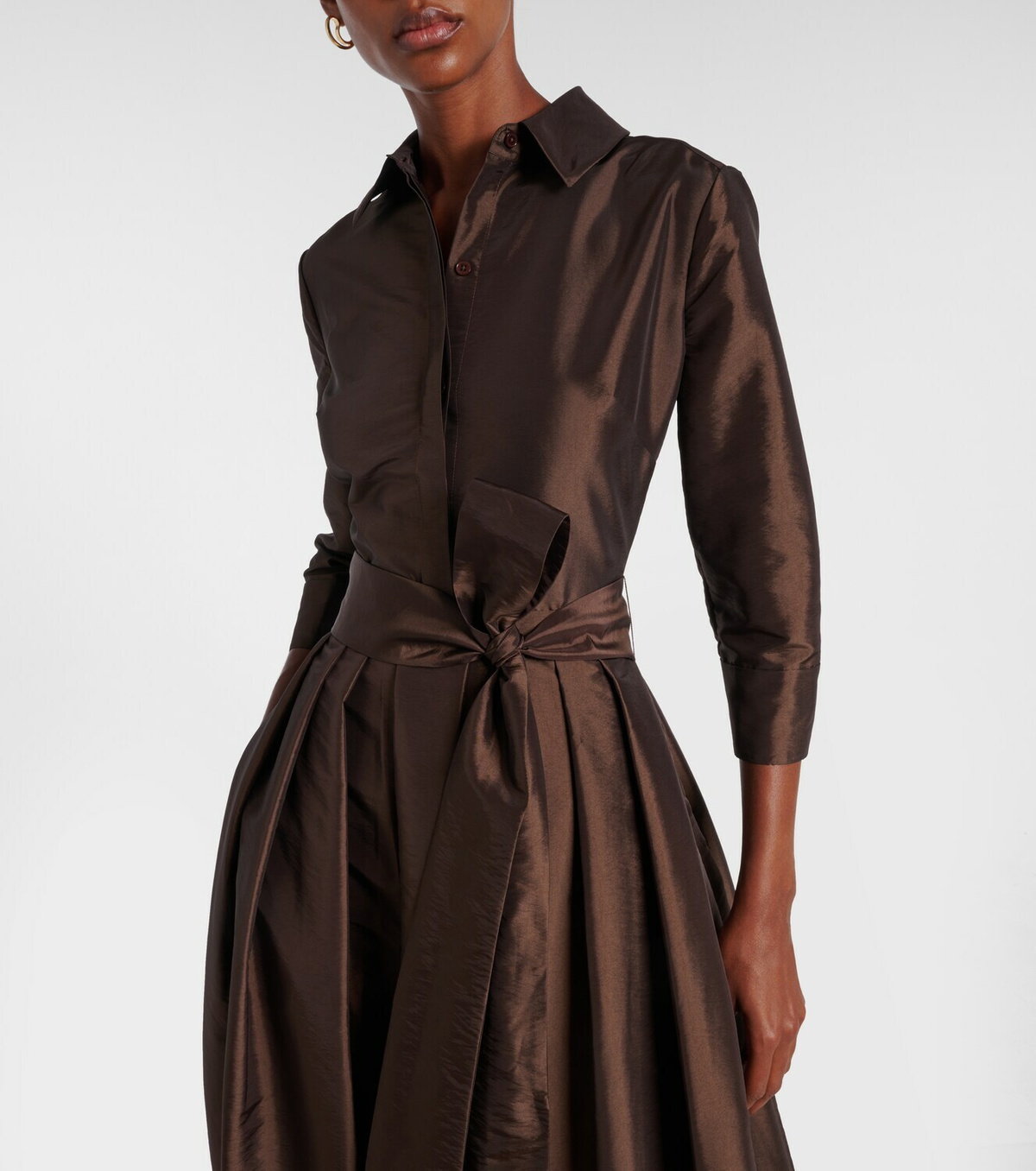 Simkhai Julip belted taffetta gown