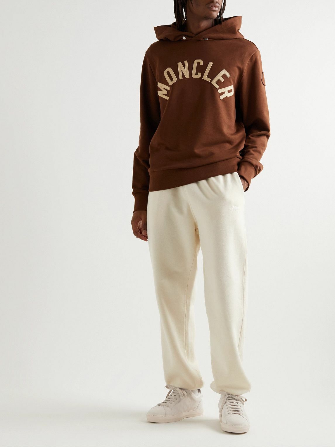 Moncler - New Monaco Shearling-Lined Suede Sneakers