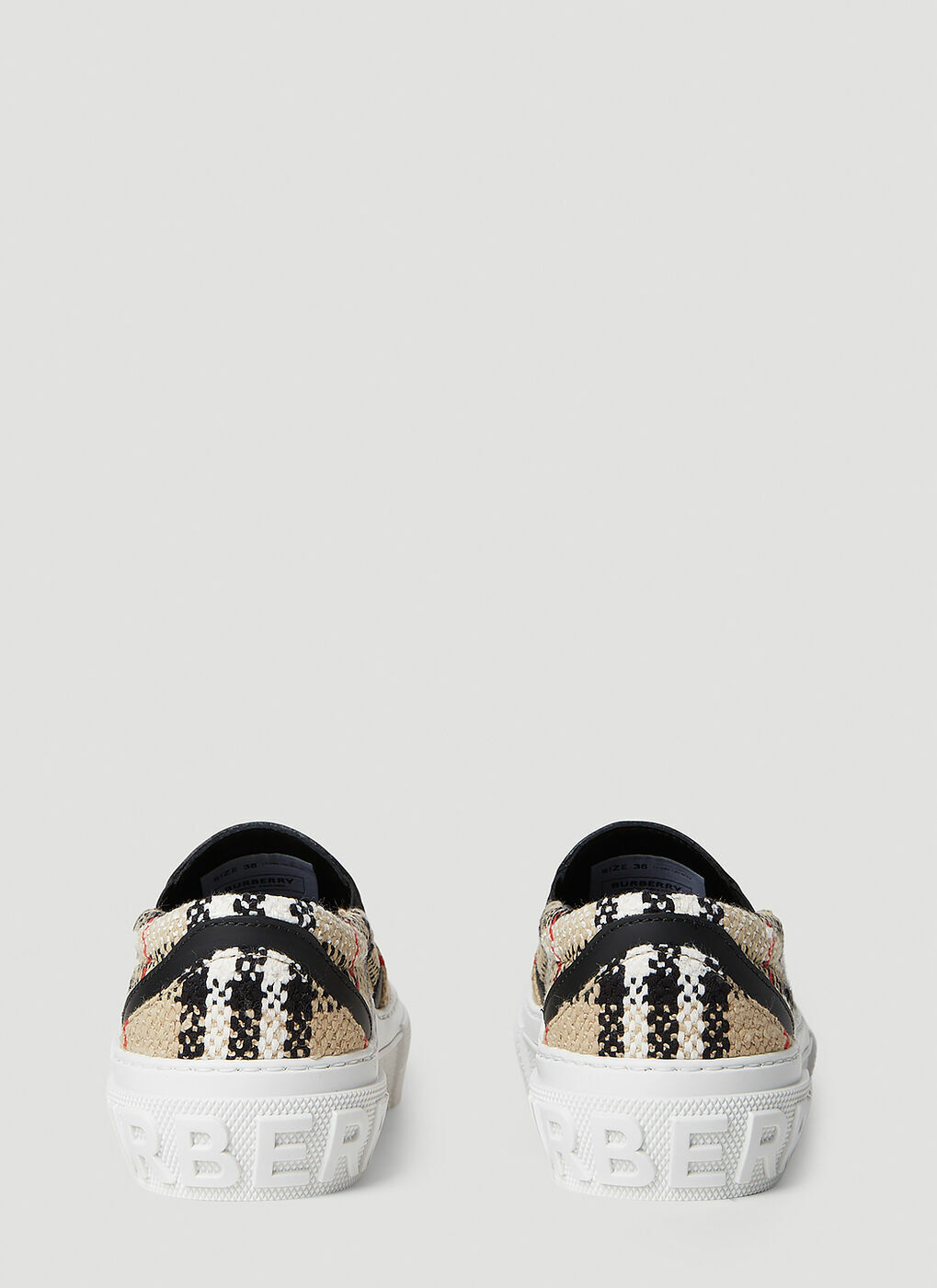 Curt Check Sneakers in Beige Burberry