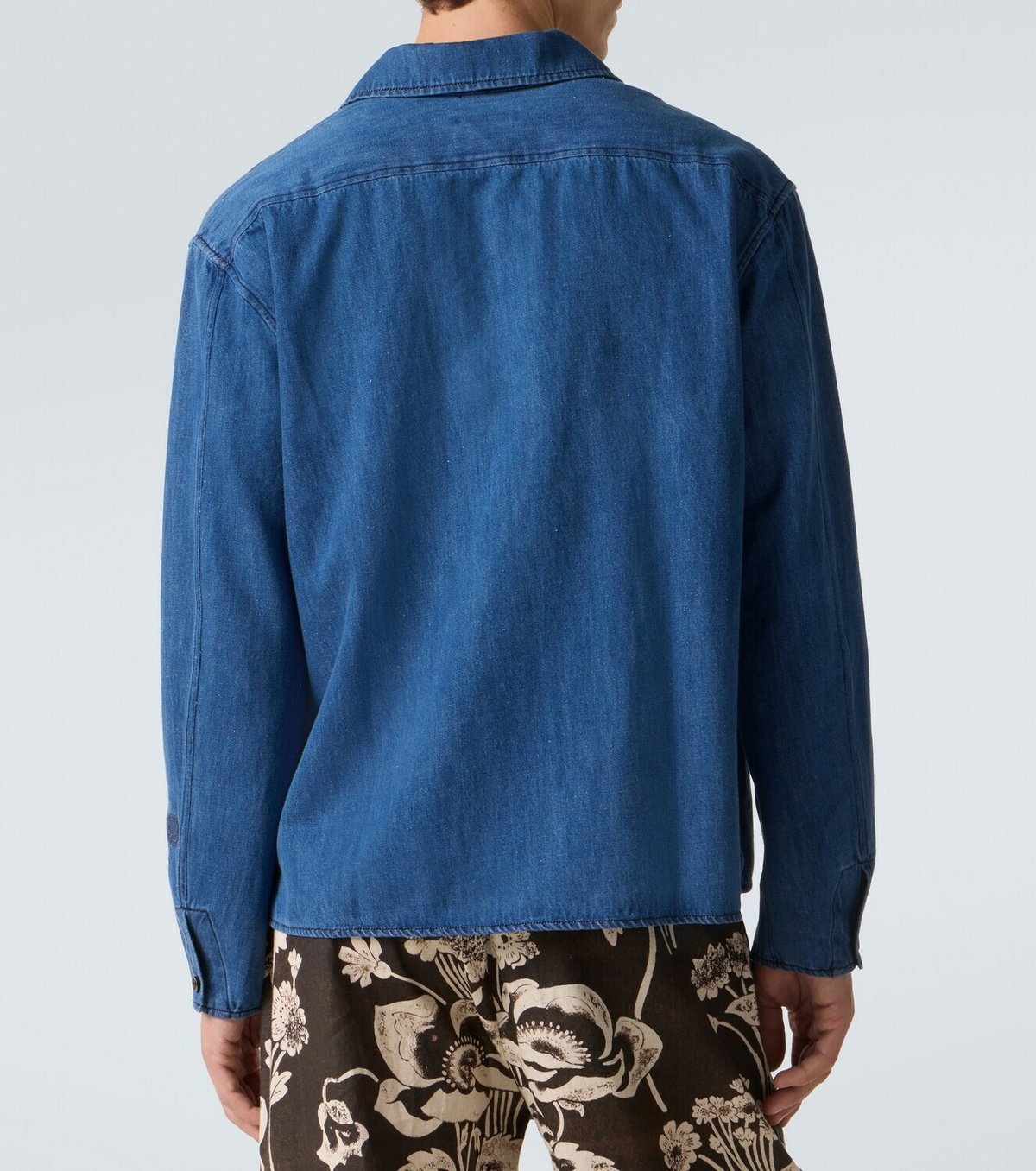 Commas Tie-neck denim shirt