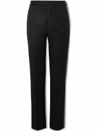 Kingsman - Straight-Leg Grosgrain-Trimmed Wool Tuxedo Trousers - Black