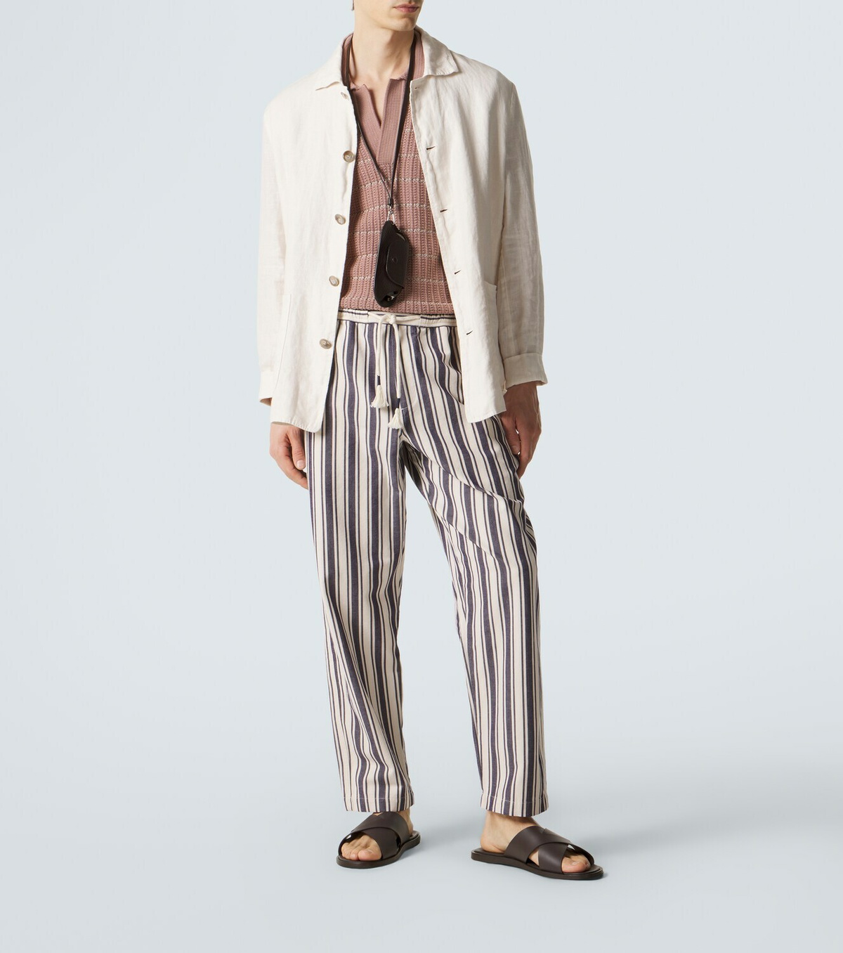 Orlebar Brown Sonoran striped cotton straight pants