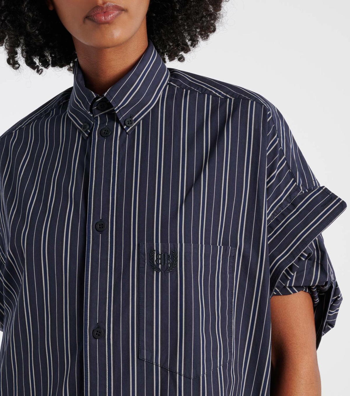 Balenciaga Striped cotton shirt dress