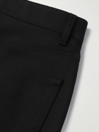Valentino - Straight-Leg Pleated Cotton Trousers - Black