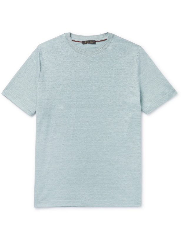 Photo: LORO PIANA - Linen-Jersey T-Shirt - Gray - XS