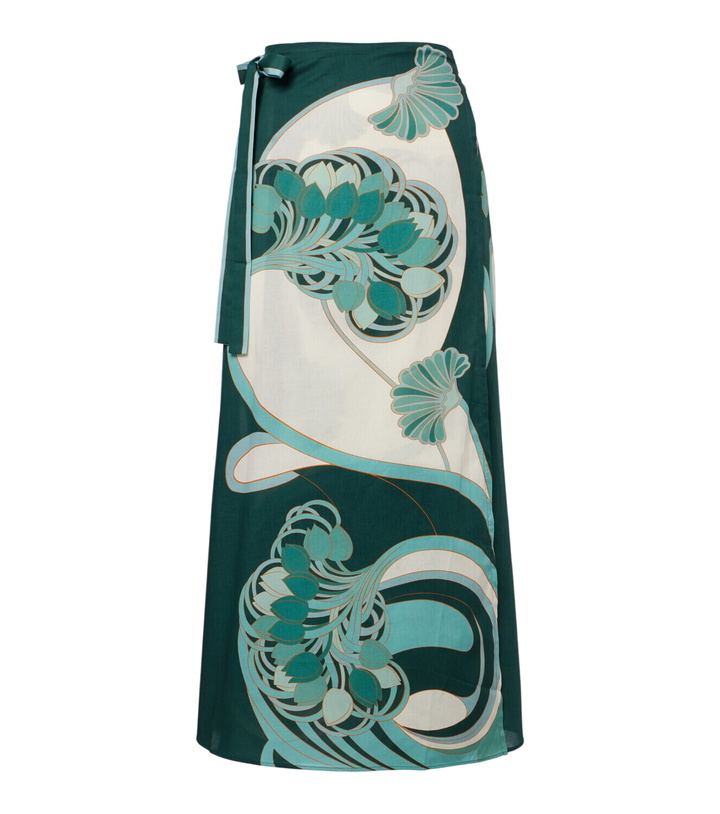 Photo: La DoubleJ Sarong floral cotton muslin wrap skirt