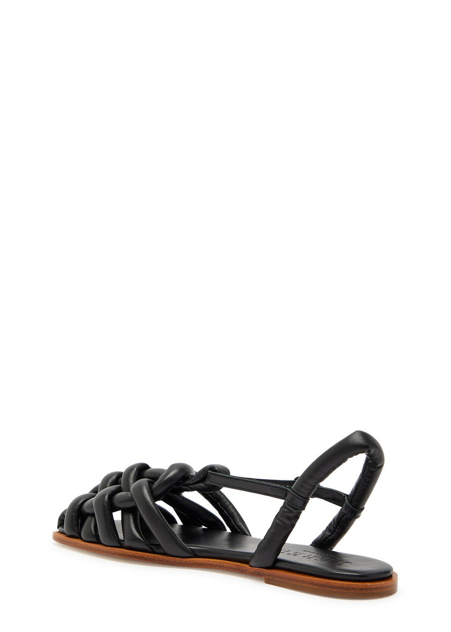 Hereu Cabersa Quilted Leather Sandals Black