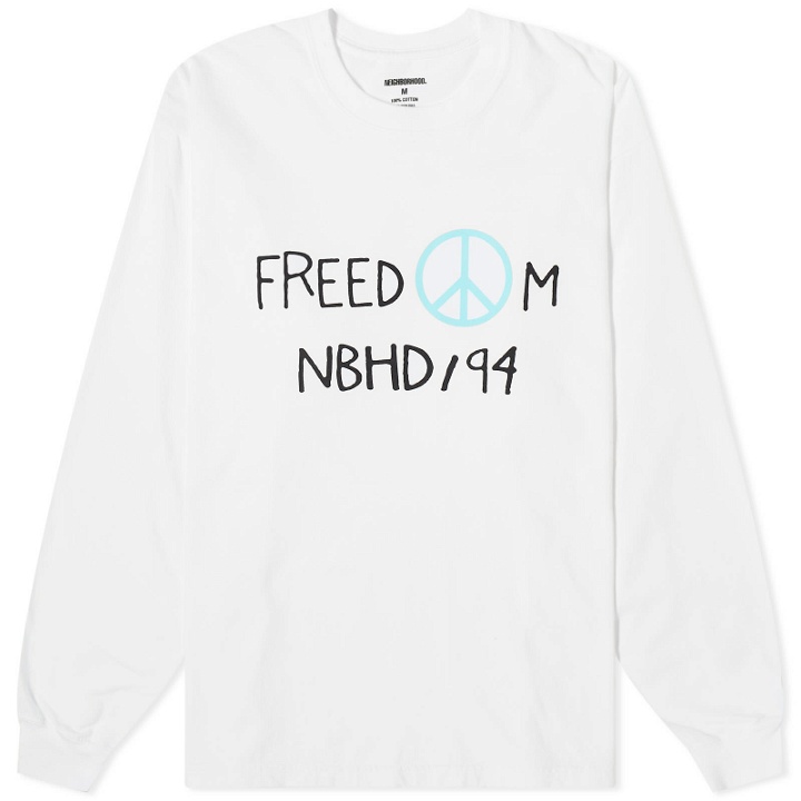 Photo: Neighborhood Men's 8 Long Sleeve Freedom T-Shirt in White