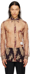 Dolce & Gabbana Burgundy Floral Shirt