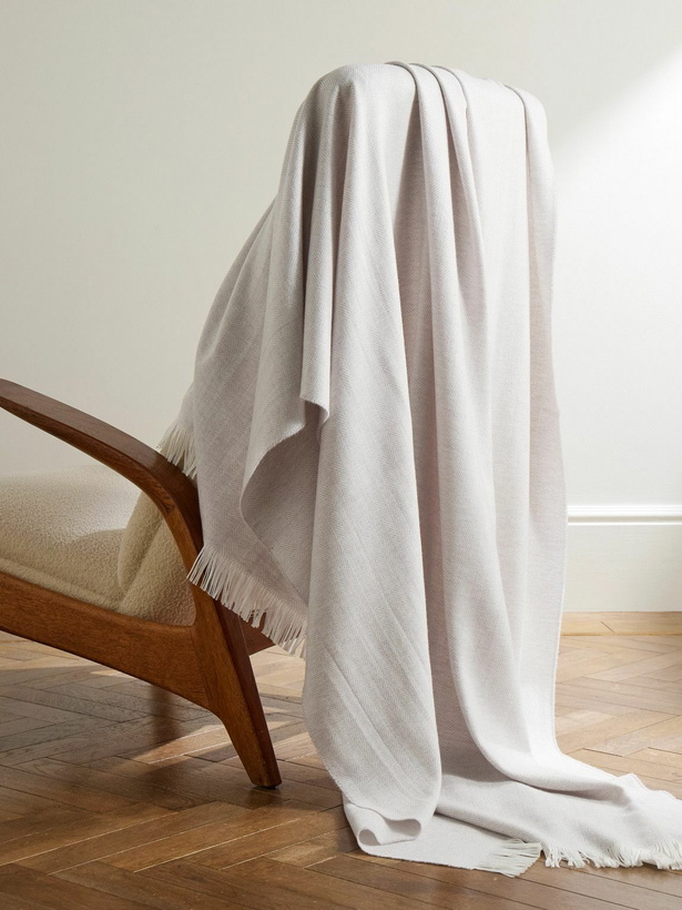 Photo: Johnstons of Elgin - Fringed Herringbone Wool Throw