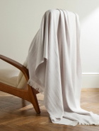 Johnstons of Elgin - Fringed Herringbone Wool Throw