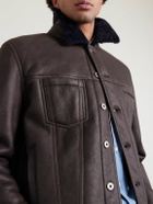LOEWE - Shearling Trucker Jacket - Brown
