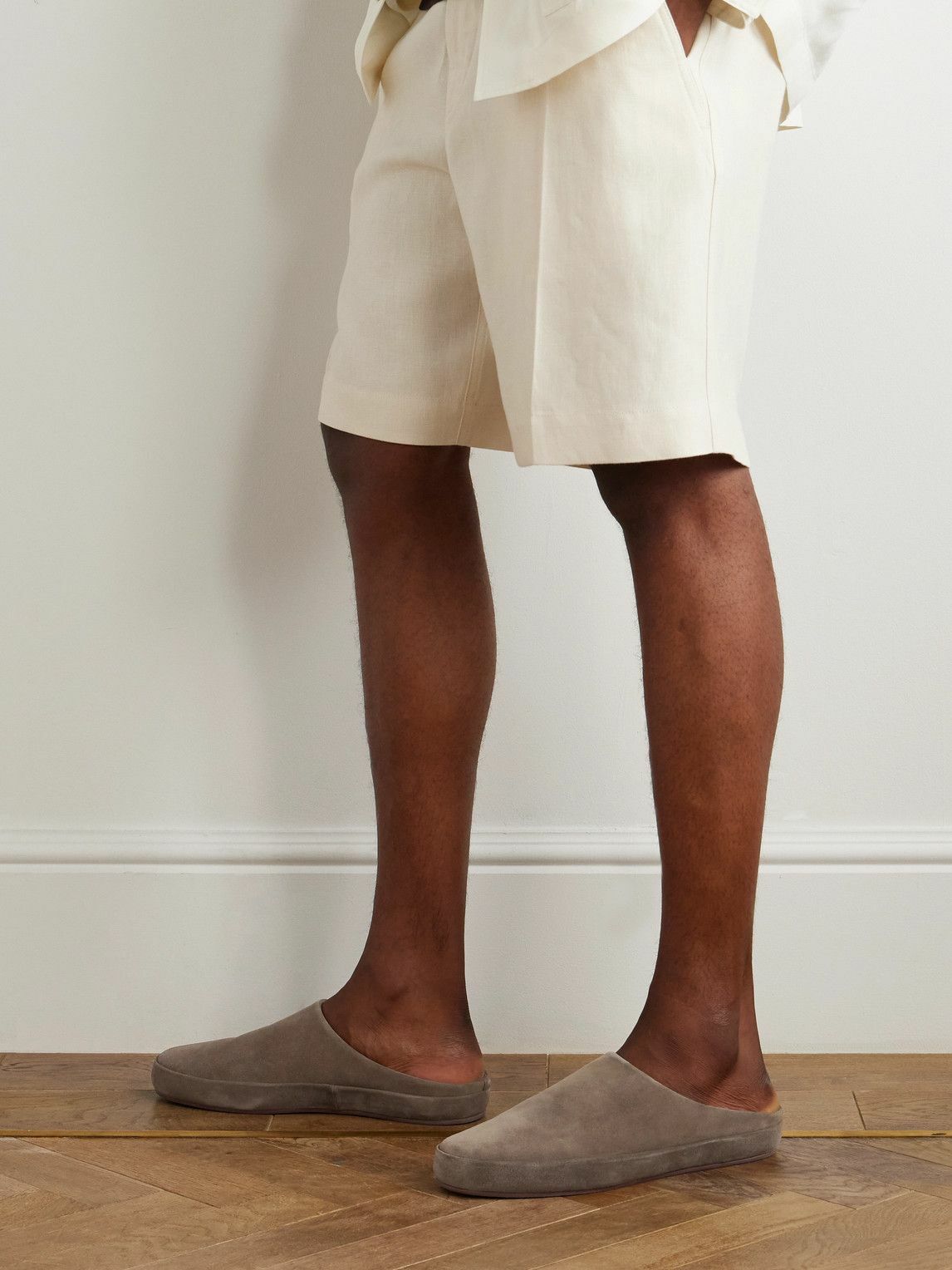 Loro Piana - Tomori Suede Mules - Gray