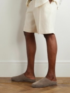 Loro Piana - Tomori Suede Mules - Gray